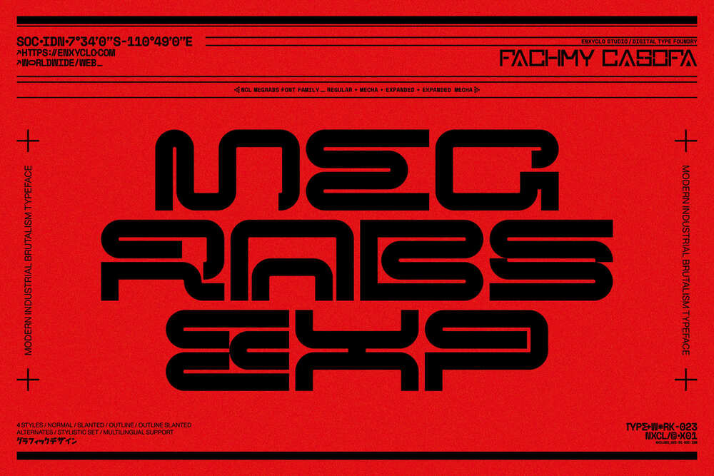 NCL Megrabs Font Family